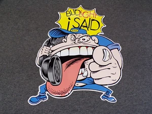Vintage BUD LIGHT / Jerky Boys Rizzo "Bud Light I Said" Blechschild Tacker ~ NEU! - Bild 1 von 8