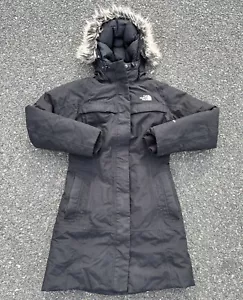 The North Face Womens Long Goose Down Artic Parka Jacket Size XS Black - Picture 1 of 10