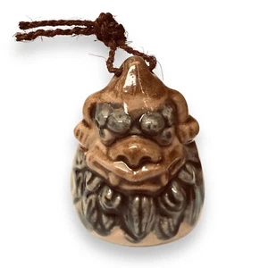 Japanese Clay Bell Dorei Okinawan Shisa Foo Lion Pottery Sueyoshi Kiln Lucky S7 - Picture 1 of 9