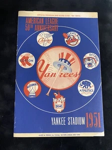 1951 Yankee Stadium Programm / Unbespielt. 50th Anniversary.DiMaggio,Mantel 1.Jahr - Bild 1 von 3