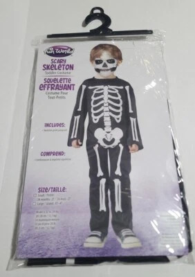 Disfraz de esqueleto aterrador para niño pequeño Foto 1 de 2