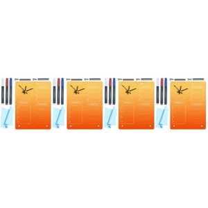 4 Sets Acryl-Memotafel mit Uhr, Tischplanertafel, beschreibbarer Tafelplaner - Bild 1 von 12