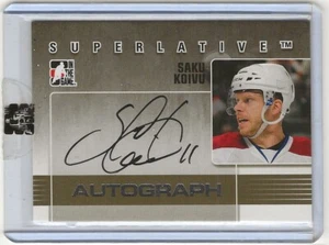 2009 2009-10 ITG Superlative Jerseys Autographs Silver #AJSK Saku Koivu 1 of 50 - Picture 1 of 2