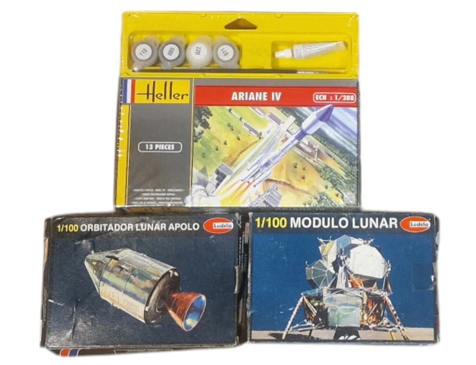 Espacio: Ariane IV, Módulo Lunar Apolo y Módulo de Comando Apolo kits de modelos Foto 1 de 4
