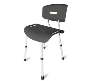 DMI Shower Chair Bath Seat Aluminum Non Slip Plastic Holds Up To 300 LBS Black - Picture 1 of 6