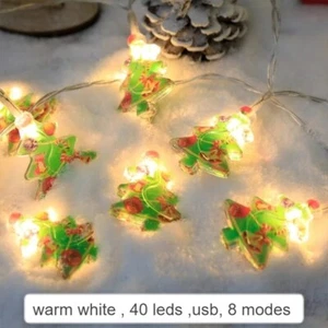 Warm white Christmas tree 40 Leds Christmas decorations - Picture 1 of 3