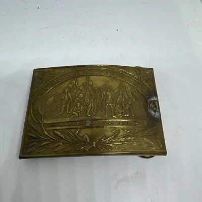 Vintage Brass 1492 Columbian Souvenir 1892 Landing of Columbus Belt Buckle - Image 1 of 2