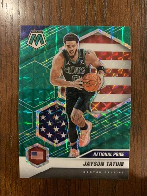 Jayson Tatum 2020-21 Panini Mosaic National Pride #254 Green Prizm SP Celtics - Image 1 of 2
