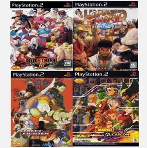 MARVEL VS. CAPCOM 2 Hyper Street Fighter II 3rd EX3 set of 4 Playstation 2 PS2 - Picture 1 of 9