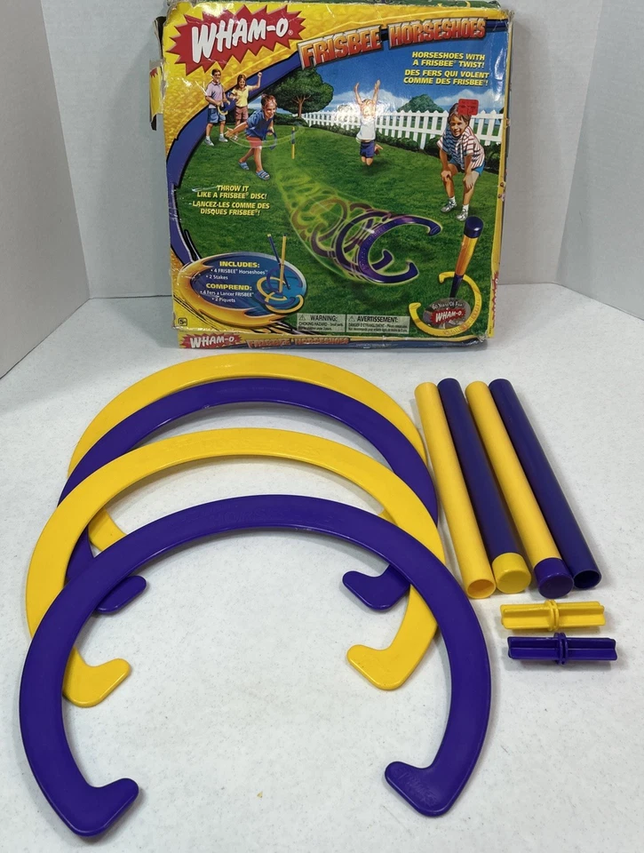 Wham-O Frisbee Herraduras 2007 Grandes Herraduras Césped Playa Juego ¡RARO! ¡Completo! Foto 1 de 4