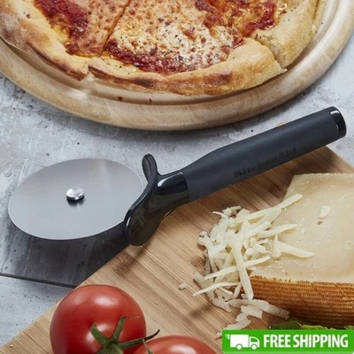 Rueda de pizza de acero inoxidable mango ergonómico protector de dedos apto para lavavajillas nuevo Foto 1 de 4