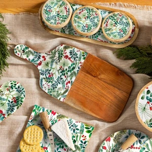 VivaStyle Cutting Board, Rectangular Wood Cutting Board, Festive Foliage, 16"L - Picture 1 of 1