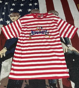 VINTAGE 90s MICKEY MOUSE STRIPES SHIRT WALT DISNEY SIZE XL MULTIPLE MICKEYS - Bild 1 von 8
