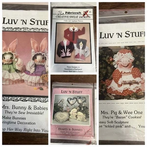 Vintage Schnittmuster Lot Luv Stuff Stoffhandwerk weiche Skulptur Applikation erstellen - Bild 1 von 6