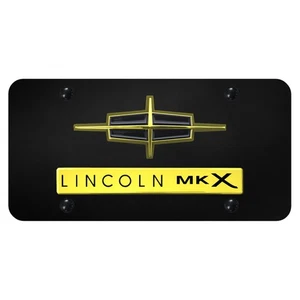License Plate Dual Gold for Lincoln MKX on Black [Officially Licensed] - Bild 1 von 2