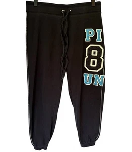 Vintage 2008 Victoria’s Secret PINK Jogginghose Pufflogo schwarz Kordelzug Größe S - Bild 1 von 6