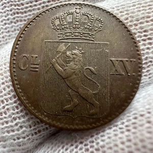 Norway Half Skilling 1867 during the reign of Carl XV - Picture 1 of 2