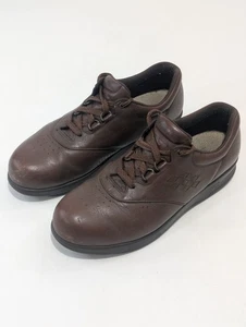 Zapatos cómodos para caminar SAS de cuero marrón para hombre Tripad cómodos talla 9 - Imagen 1 de 9