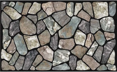 Apache Mills Masterpiece Flagstone Grey Stone Door Mat, 18-Inch by 30-Inch - Image 1 of 4
