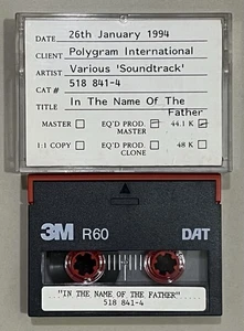 Jimi Hendrix Thin Lizzy Sinéad O'Connor Gavin Friday Bono DAT Cassette Tape - Picture 1 of 3