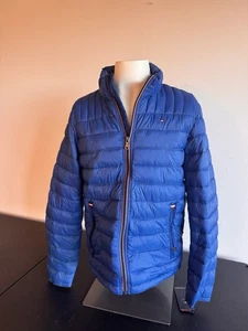 Mens Tommy Hilfiger Packable Puffer Duck Down Jacket NWT Small Blue, Stow Bag - Picture 1 of 14