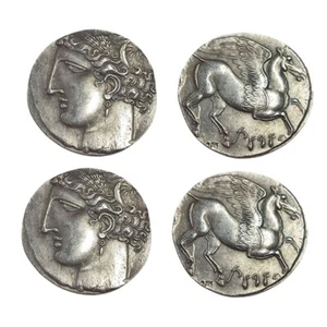 2Pcs Antique Crafts Ancient Greek Silver Coin Reproduction Commemorative Coin - Picture 1 of 7