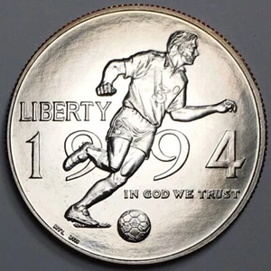 1994-D World Cup Soccer Half Dollar - Uncirculated (UNC) KM#246 - HDC94D-PC - Picture 1 of 5