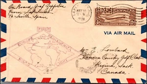 Scott C14 $1.30 Graf Zeppelin Flight Cover Addressed CA Europe Flight SCV $390 - Picture 1 of 2