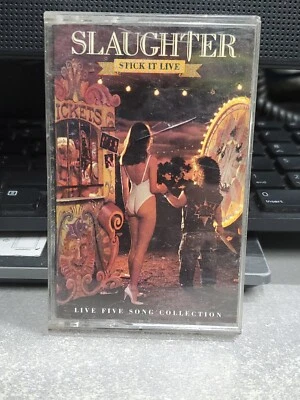 Slaughter Stick It Live 1990 Cassette Tape Chrysalis Records 5 Song Collection - Image 1 of 4