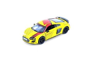 5422FD 5" Die-cast: 2020 Audi R8 Coupe (Yellow) 1/36 Scale. Pull back go action!