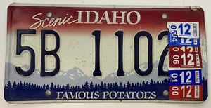 Idaho Famous Potatoes License Plate 5B 1102 Original Automobilia UsedToolShop - Picture 1 of 14