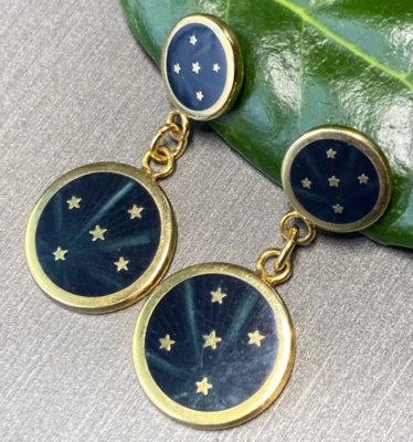 MFA Museo de Bellas Artes Boston Pendientes Vintage Joyería Patrimonio Celestial Usado Foto 1 de 4