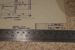 Original Graymarine Modell 200 (hydraulische Schaltung) Installationszeichnung GRATIS UK P + P - Bild 1 von 3