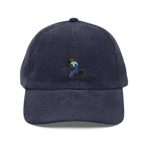 Casuario Bordado Vintage Gorra de Pana - Llamativo Sombrero de Pájaro - Imagen 1 de 7