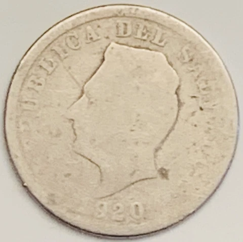 1920 El Salvador 5 Centavos KM# 129 Circulated Condition Cover