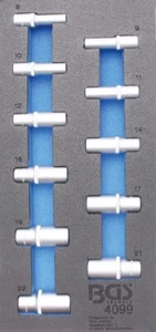 BGS Werkstattwageneinlage 1/3: Steckschlüssel-Einsätze Sechskant | in Zollgrößen - Picture 1 of 2