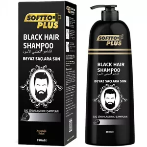 Champú para cabello negro Softto Plus Grey Coverage 12 oz - 350 ml natural - Imagen 1 de 4