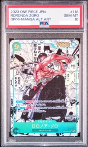 Tarjeta de una pieza Roronoa Zoro PSA 10 cómic manga arte paralelo SEC OP06-118 Japón - Imagen 1 de 2
