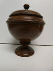Vintage Turned Timber Wooden Comport Pedestal Urn Bowl Craftsman Treen Art