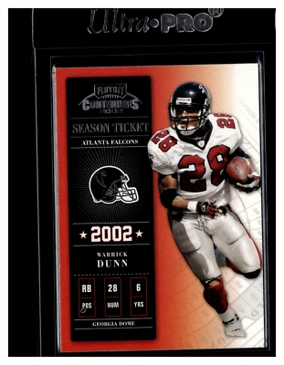 2002 Playoff Contenders  #77 Warrick Dunn - Image 1 of 2