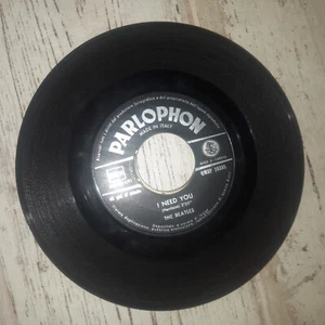 DISCO VINILE 45 GIRI THE BEATLES I NEED YOU DIZZY MISS LIZZY PARLOPHON - Foto 1 di 2