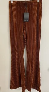 Emory Park Small neu mit Etikett hoch geschnitten gerippt Burnt Orange Rost ausgestelltes Bein Hose - Bild 1 von 3