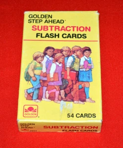 Vintage 1984 Golden Step Ahead Subtraction Flash Cards 4952 - Picture 1 of 5