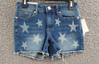 Joe's Jeans Serenity Star Print abgeschnittene Shorts Mädchen 12 drachenblau Knopfreißverschluss