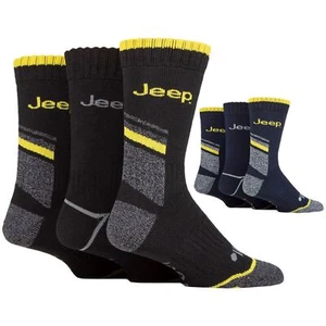 Jeep - Paquete de 3 calcetines de trabajo transpirables de alta resistencia para hombre | calcetines bota cojín completo - Imagen 1 de 5