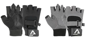 HALF FINGER GYM GLOVES GRIP PADDED FITNESS CYCLING SPORTS WEIGHT LIFTING  CYCLE - Picture 1 of 6