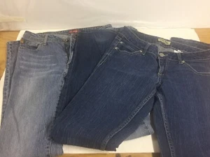 2 pair~ Girls Jeans Size 7 , Distressed Blue Jeans. SOUTH POLE & PARIS BLUES - Picture 1 of 12