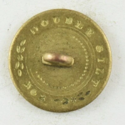 1830's-40's Double Gilt No. 2 Golden Age 1 Piece Original Button L9B - Image 1 of 2