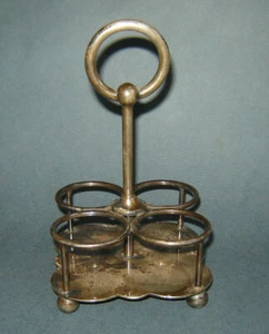 DE COLECCIÓN ANTIGUO ART DECO BSL INGLATERRA PLACA DE PLATA CRUETA SOPORTE CONDIMENTO SOPORTE MARCADO - Imagen 1 de 6