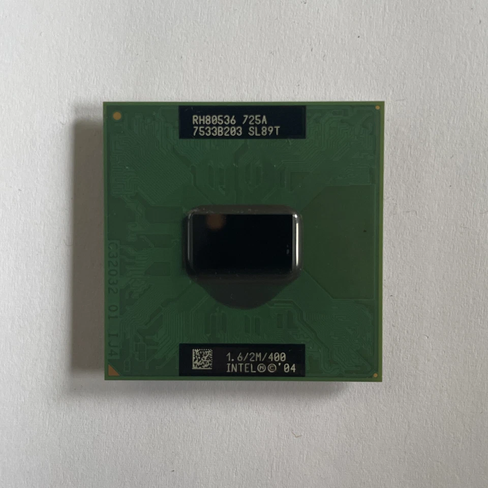 Intel Pentium M CPU 1.6GHz 2MB Cache 400MHz 725A Socket mPGA478C Processor SL89T - Image 1 of 2